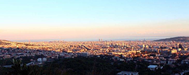 vue sur barcelone février