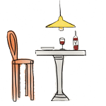 dessin table de restaurant