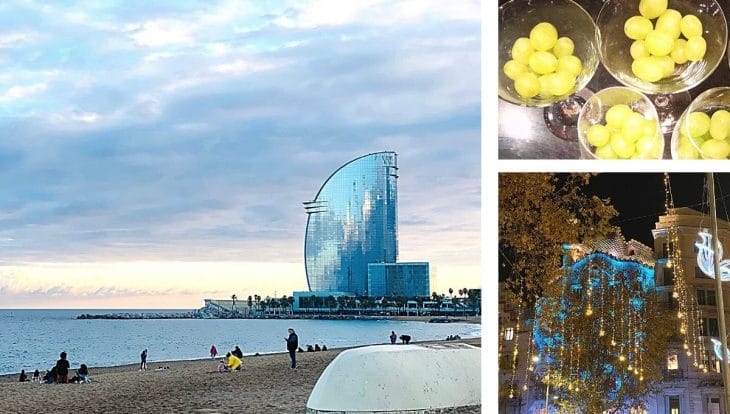 plage, casa batllo et raisins pour nouvel an à Barcelone