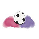 dessin d'un ballon de foot aux couleurs du Barça