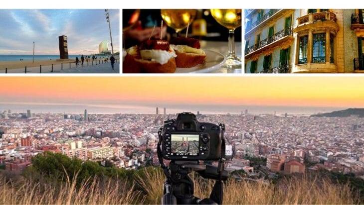 visiter-barcelone en 2,3,4,jours, 4 photos différentes