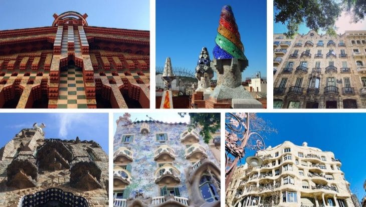 6 maisons de Gaudi à Barcelone