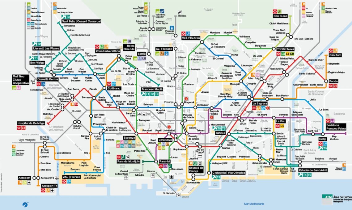 plan de metro barcelone