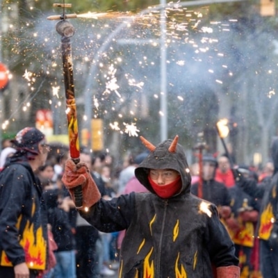 Diable lors d'un correfoc, Barcelone