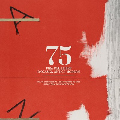 Affiche de la 75e Fira del Llibre d'Ocasió, Barcelone
