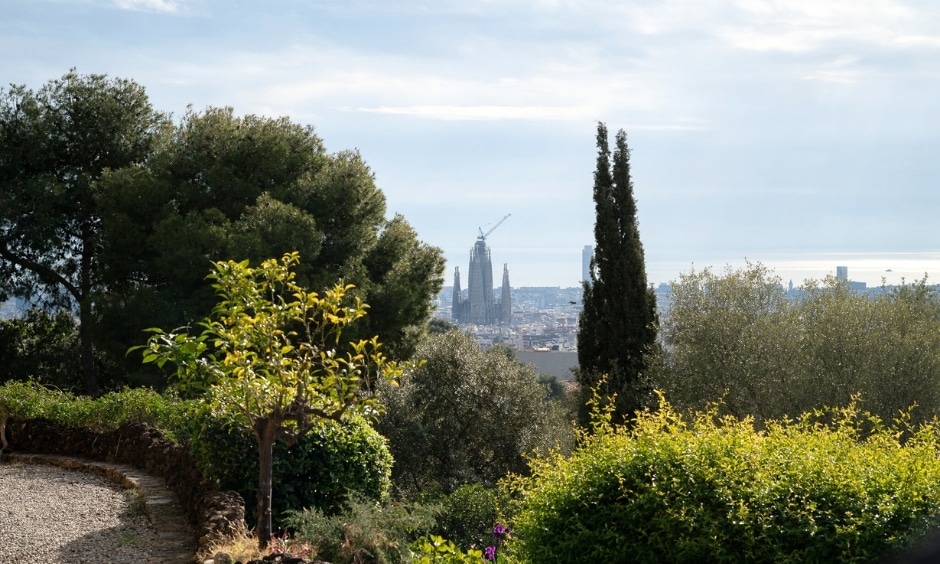 panorama parc guell depuis casa trias